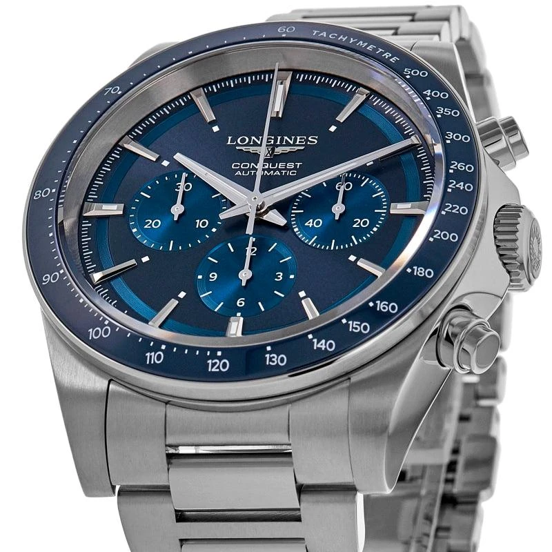 Longines Conquest Automatic Chronograph Blue Dial Steel Men's Watch L3.835.4.92.6 2