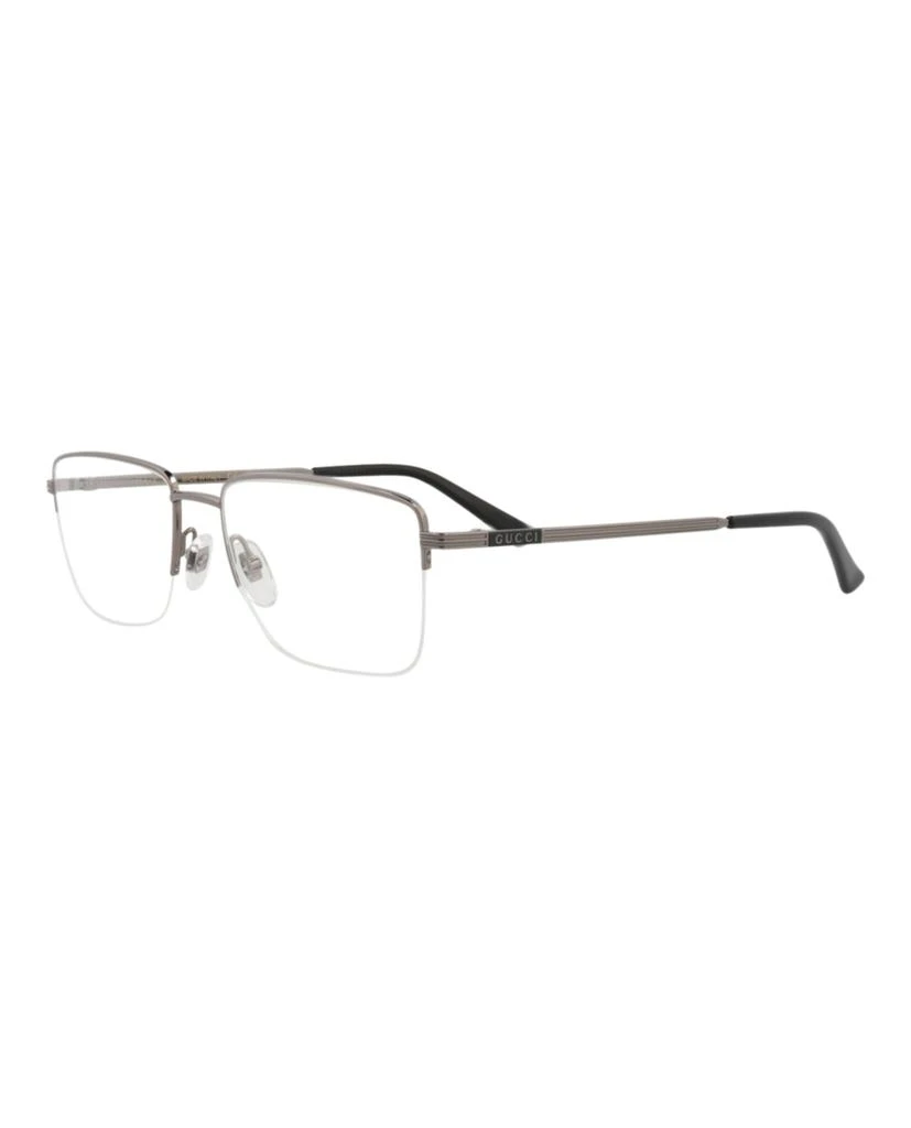 Gucci Square-Frame Metal Optical Frames 2