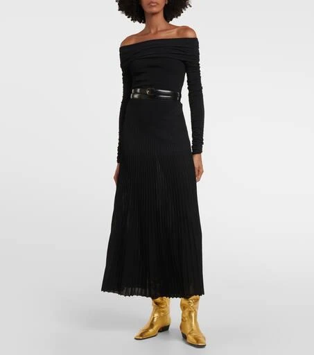 Khaite Marfa metallic leather knee-high boots 2