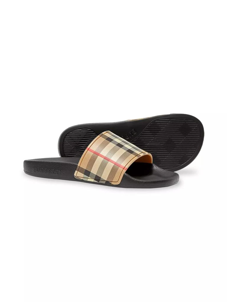 Burberry Little Kid's & Kid's Furley Vintage Check Pool Slides 4