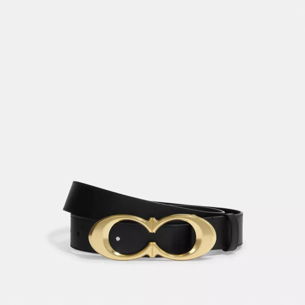 Coach Signature Buckle Belt, 38 Mm 1