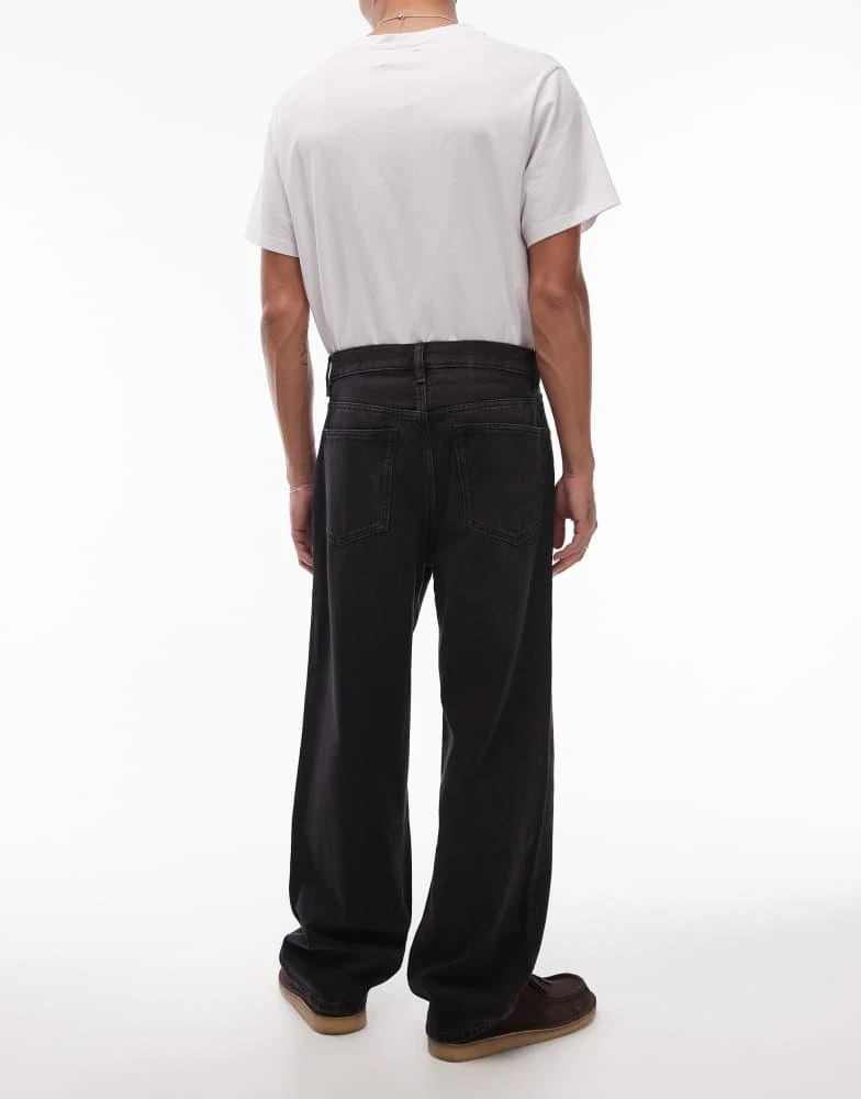 ARKET ARKET Mist low rise baggy wide leg jeans in washed black 2