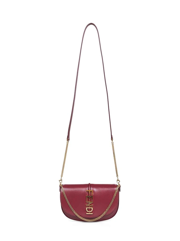 Fendi FENDI | Burgundy Fendigraphy Wallet on Chain wallet | Women | PZ 1