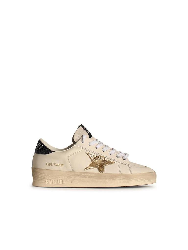 Golden Goose Golden Goose 'Stardan' White Leather Sneakers