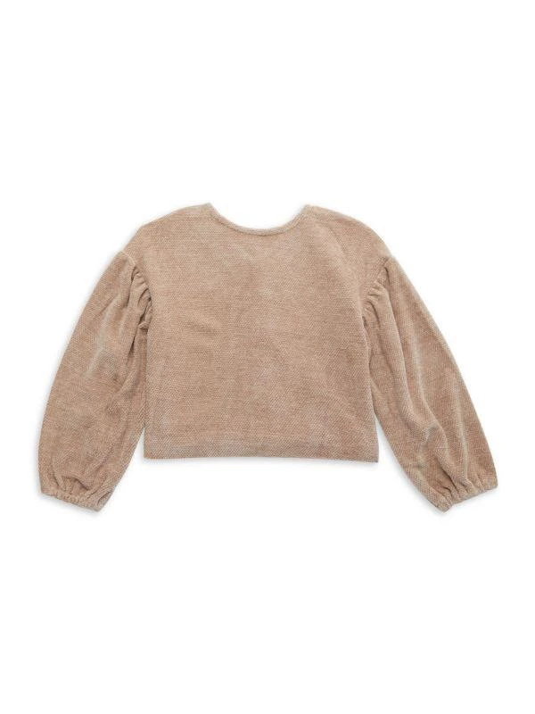 Mabel + Honey Little Girl's Roxanne Textured Cardigan 2