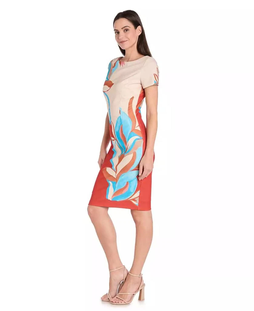 R & M Richards Women's Colorblocked Placement-Print Sheath Dress 2