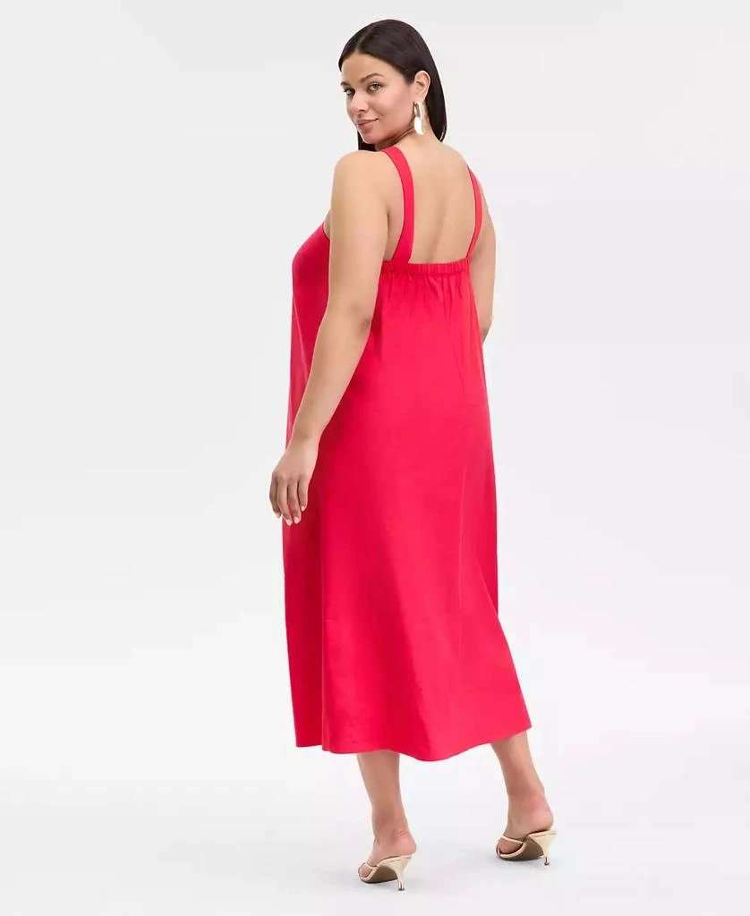 INC International INC International Concepts Plus Size Linen-Blend Printed Halter Maxi Dress, Exclusively at Macy's 5