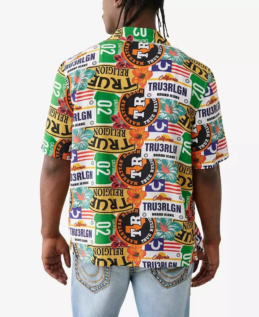 True Religion Men's Short Sleeve Allover Print Camp Shirt 2