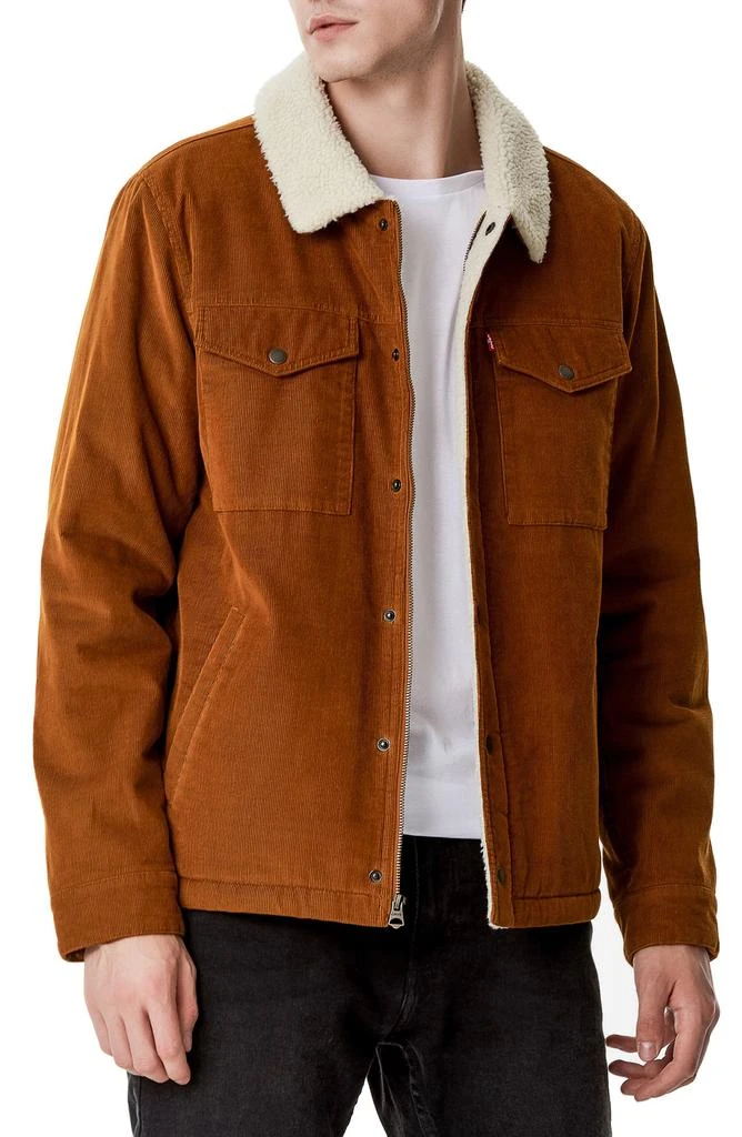 Levi's Corduroy Faux Shearling Lined Trucker Jacket 1