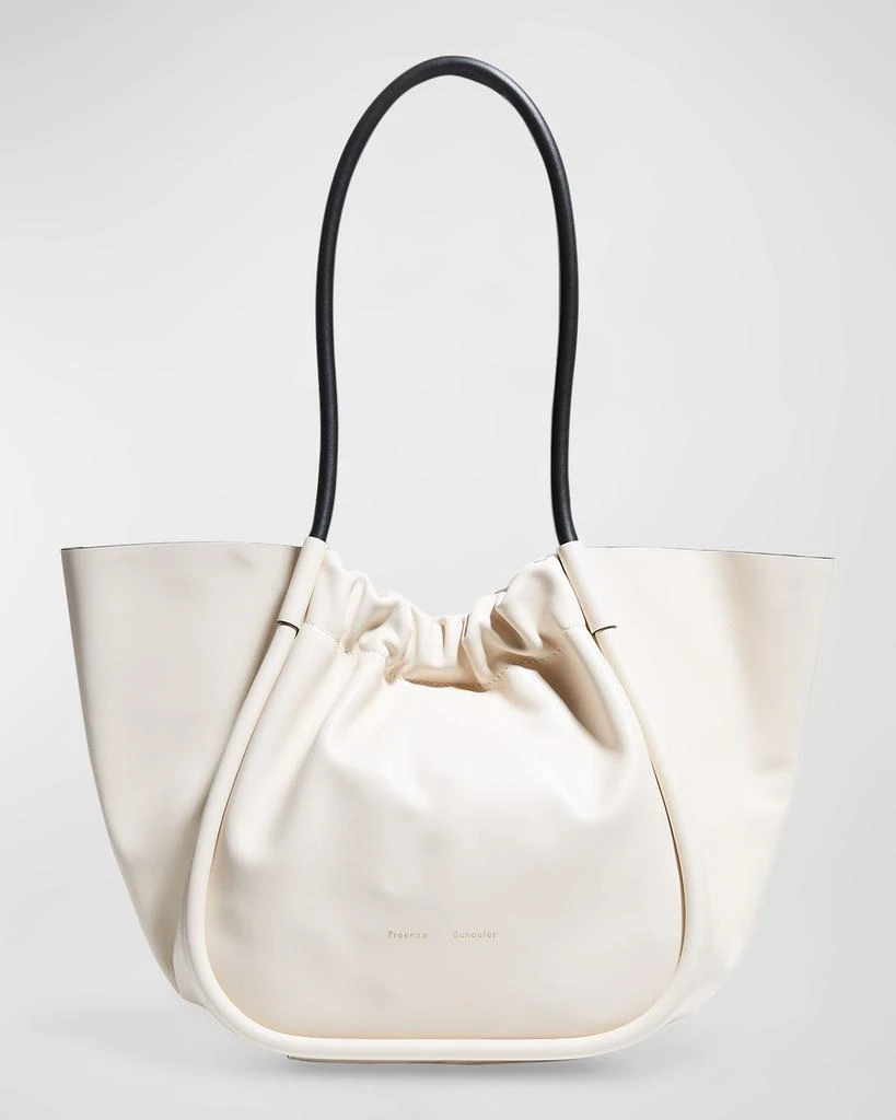 Proenza Schouler Large Ruched Smooth Leather Tote Bag 1