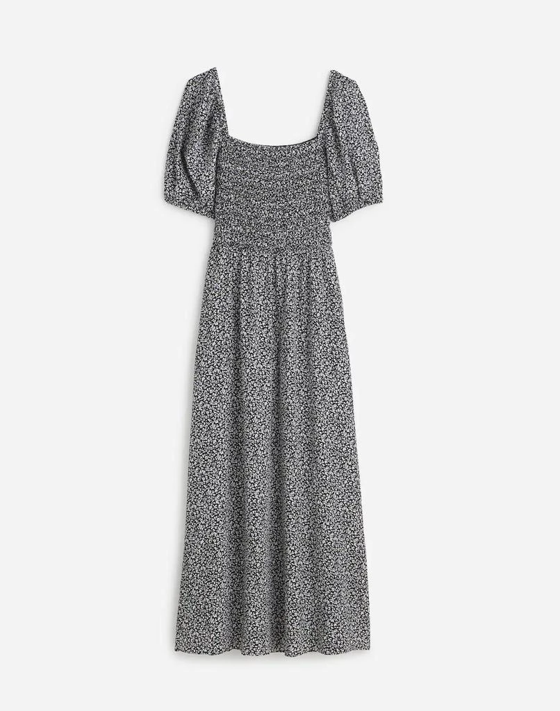 Madewell Smocked Puff-Sleeve Midi Dress in Floral 6