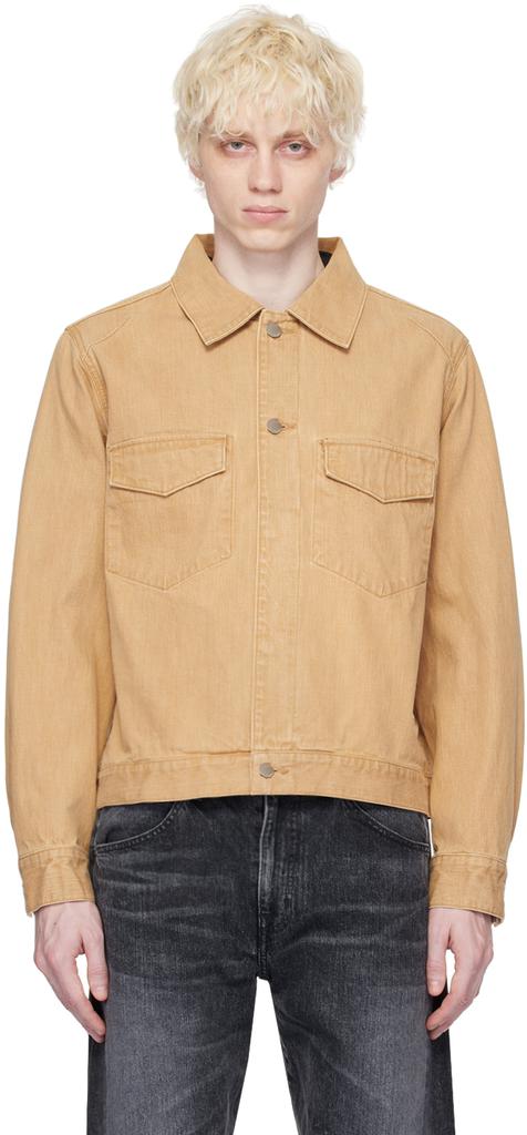 JieDa Beige Color Denim Jacket
