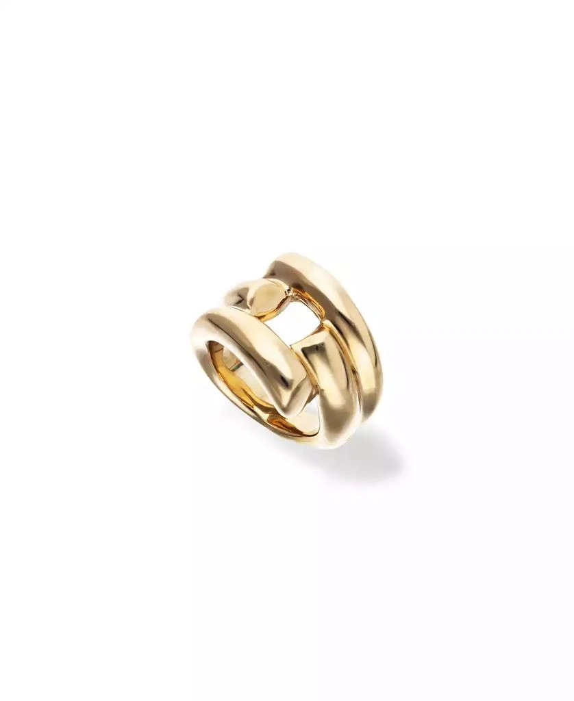 UNOde50 18K Gold Plated Alloy Ring in the Shape of a Tube 2