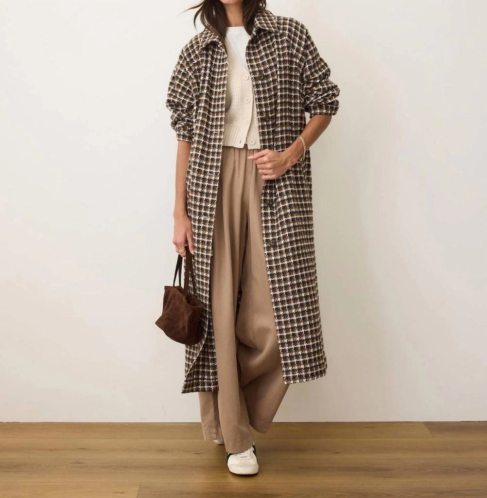 Marine Layer Marine Layer - Hayes Houndstooth Trench Coat