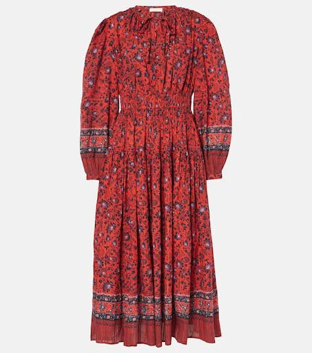 Ulla Johnson Mona floral cotton-blend midi dress 1