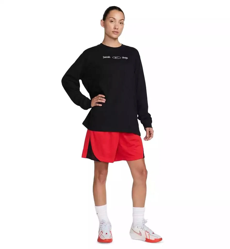 NIKE Women's Cotton Graphic Crewneck Long-Sleeve T-Shirt 4
