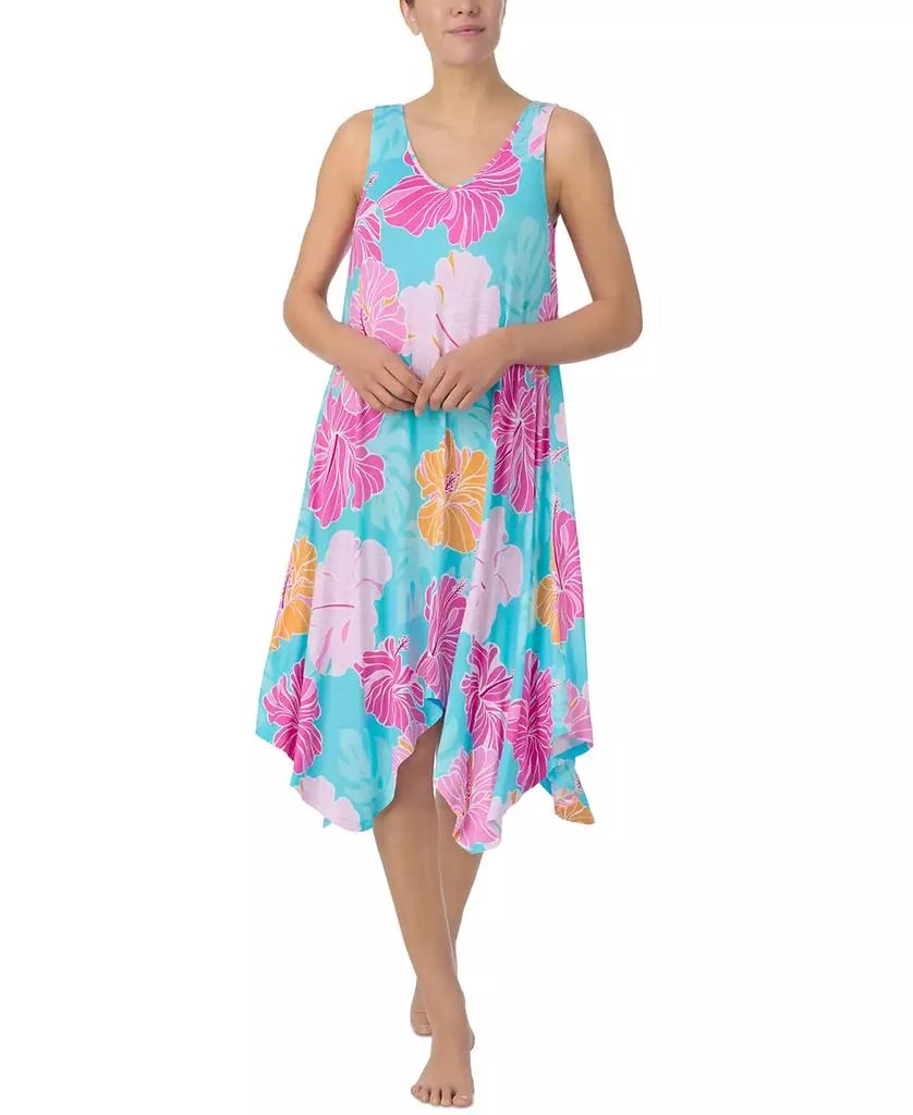 Ellen Tracy Ellen Tracey Women's Sleeveless Handkerchief-Hem Nightgown 3