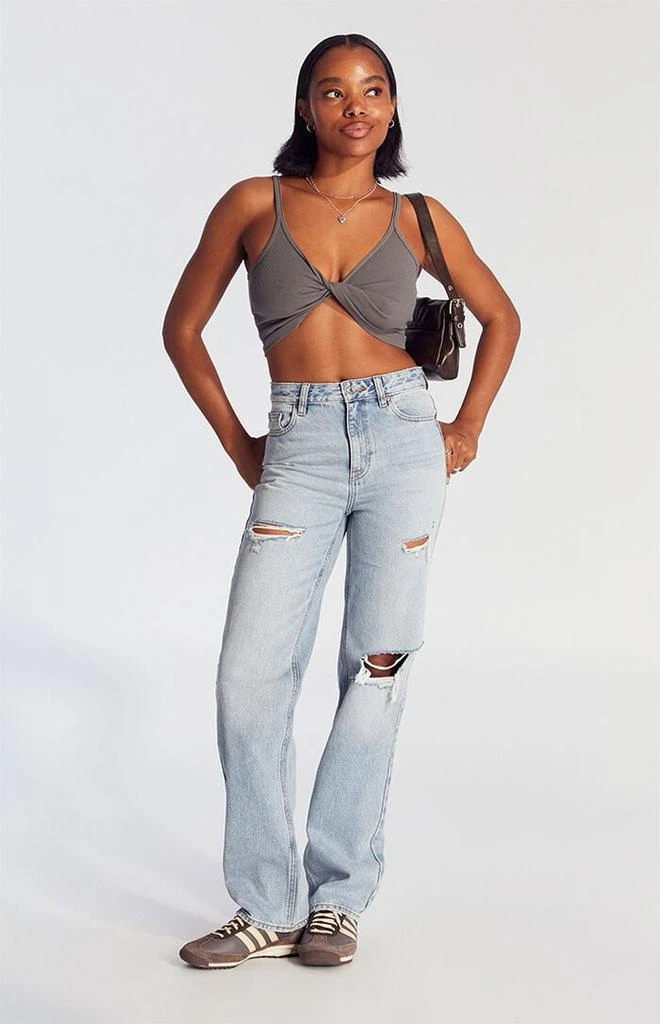 PacSun '90s Boyfriend Jeans Ripped Light Indigo 2