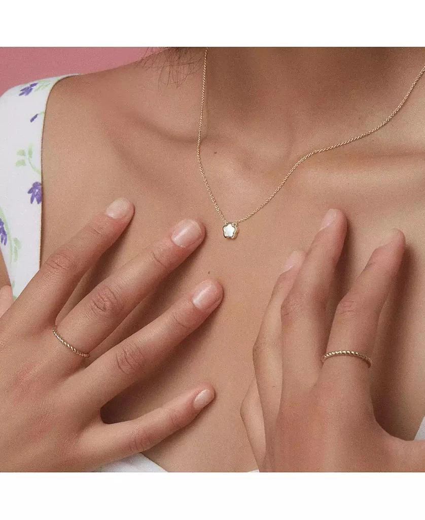 Ana Luisa Mother of Pearl Inlay Flower Pendant - Saya 6