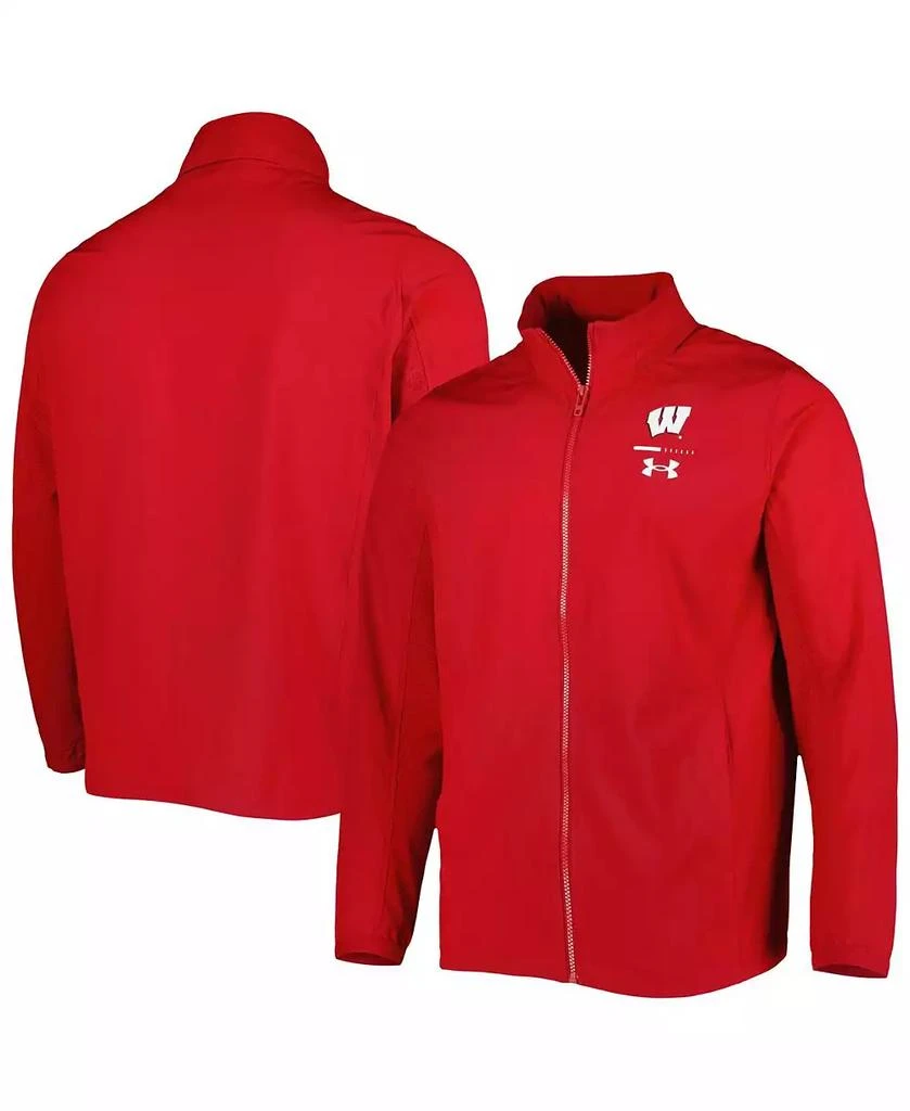 Under Armour Men's Red Wisconsin Badgers Squad 3.0 Full-Zip Jacket 1