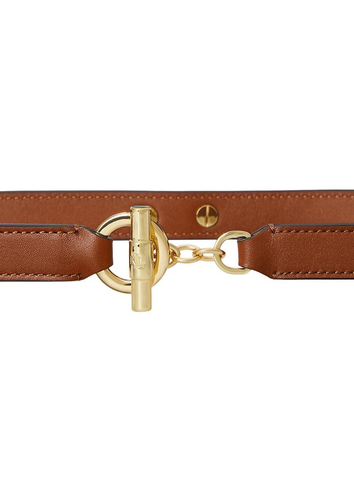 Ralph Lauren Leather Toggle Skinny Belt