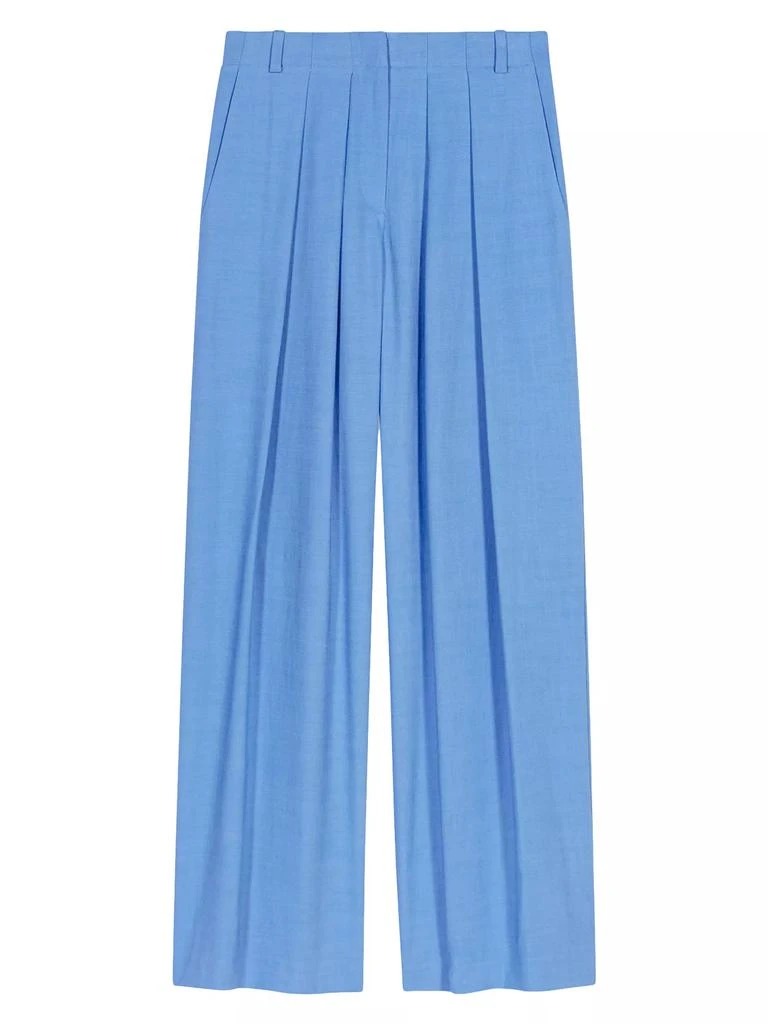 Maje Wide-Leg Suit Trousers with Pleats 1