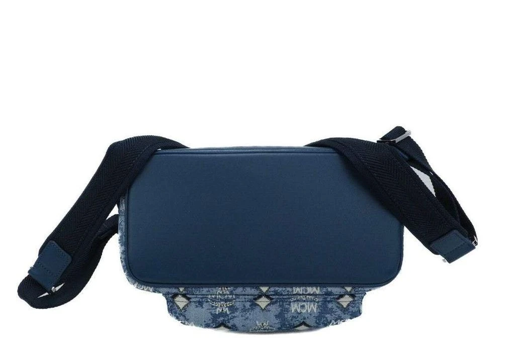 MCM MCM Stark  Blue Vintage Jacquard Monogram Logo Fabric Backpack Bookbag 3