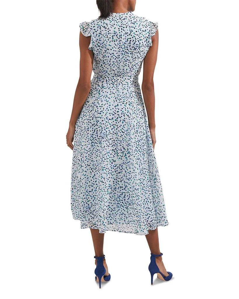 HOBBS LONDON Georgiana Printed Flutter Sleeve Shirt Dress 4