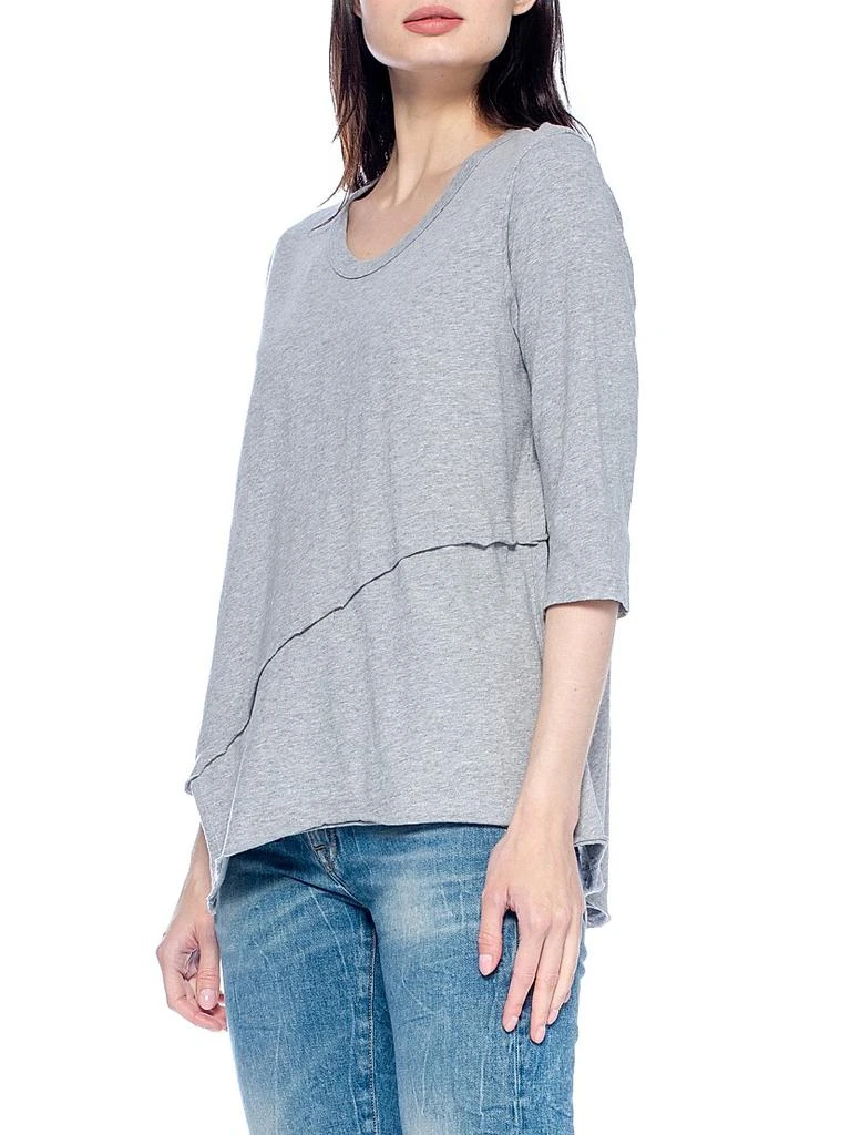 Wilt Three-Quarter Sleeve Cross Over Hem Shirt 4