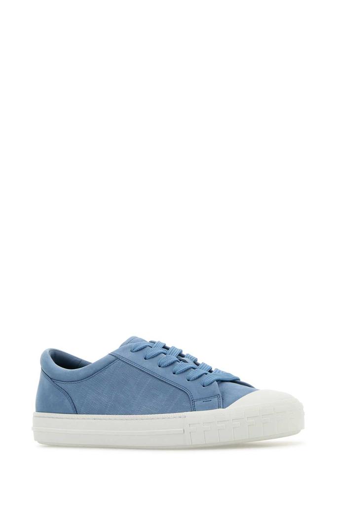 LIGHT BLUE LEATHER DOMINO SNEAKERS – On Sale Now with Up to