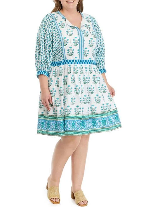 philosophy Plus Size Long Dolman Sleeve Dress 1