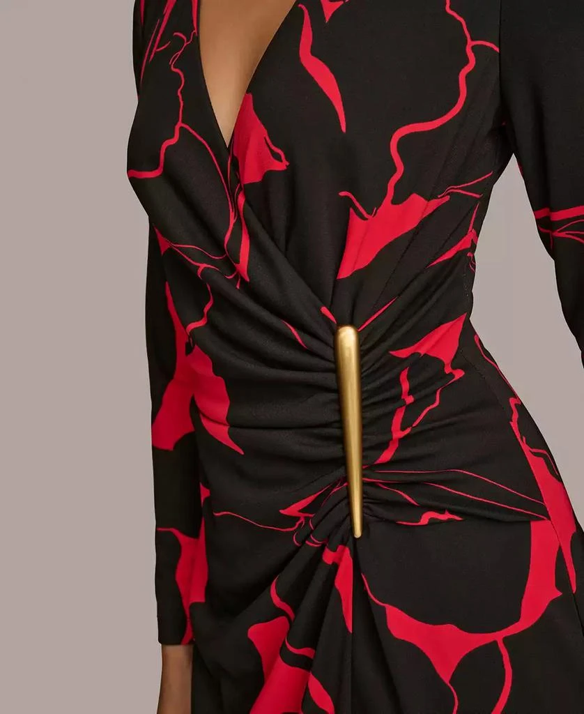 Donna Karan Women's Printed Faux-Wrap Dress 6