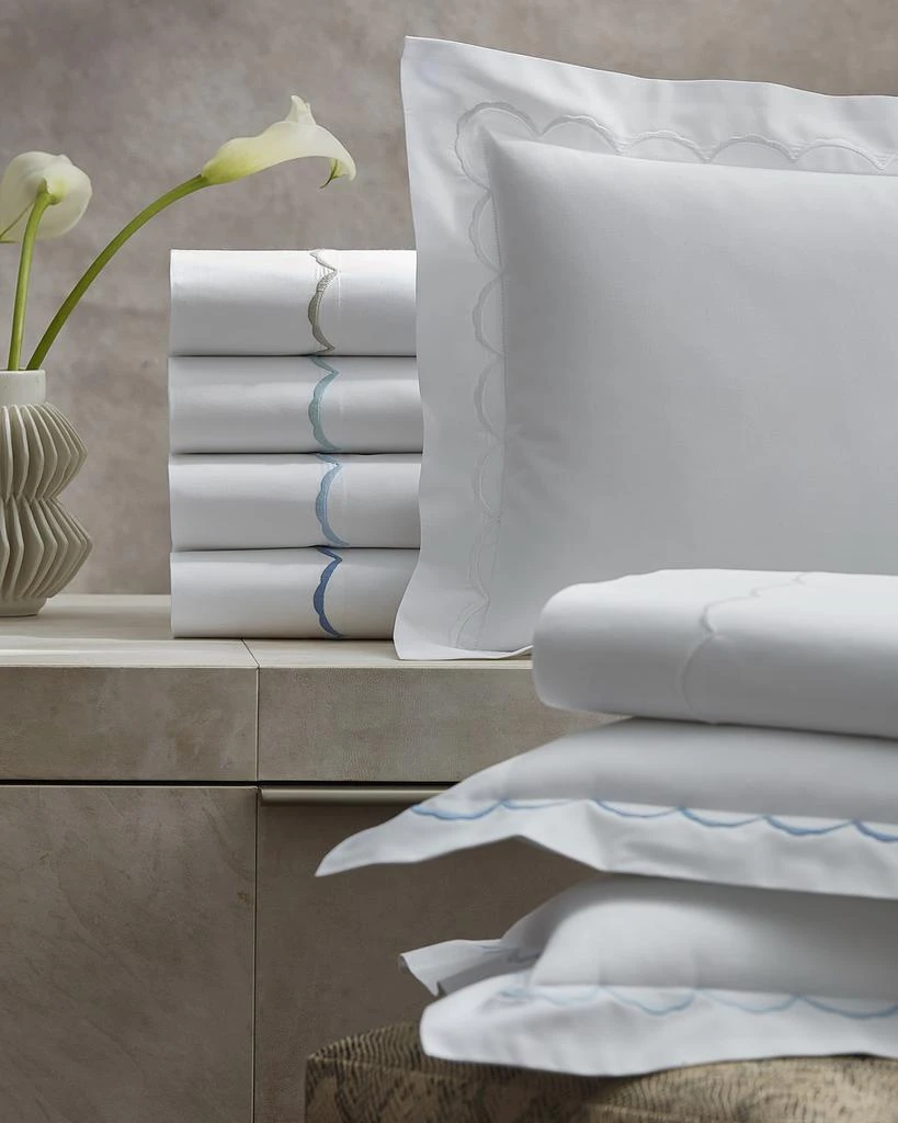 Matouk Scallops Embroidered Duvet Cover 4