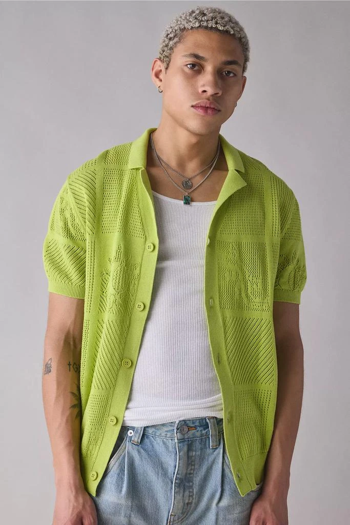 Pas de Mer Pas de Mer Not Long Time Knit Button-Down Shirt 1