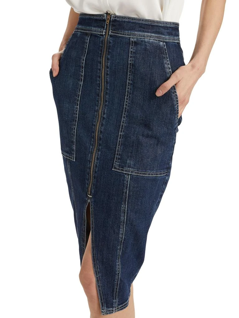 Ramy Brook Marietta Denim Utility Midi-Skirt 4