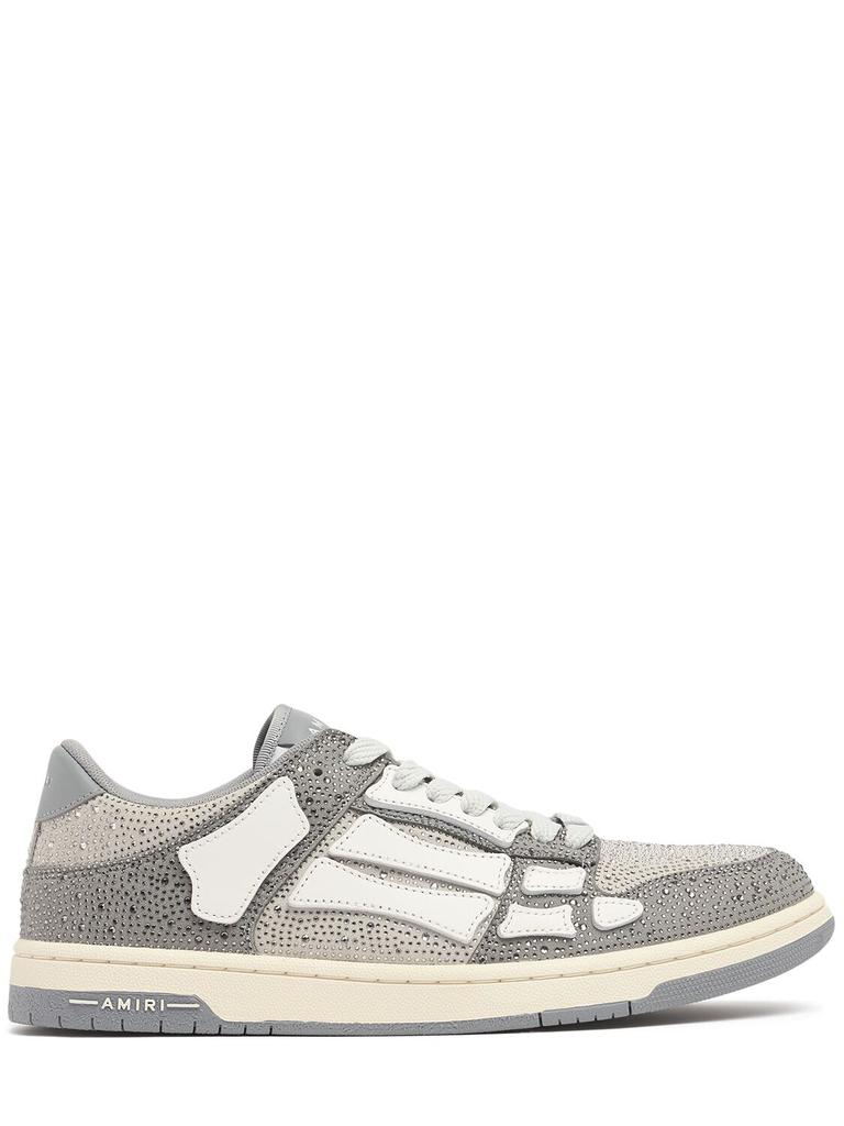 AMIRI 'Skel Top Low' Grey Sneakers With Logo Patch On