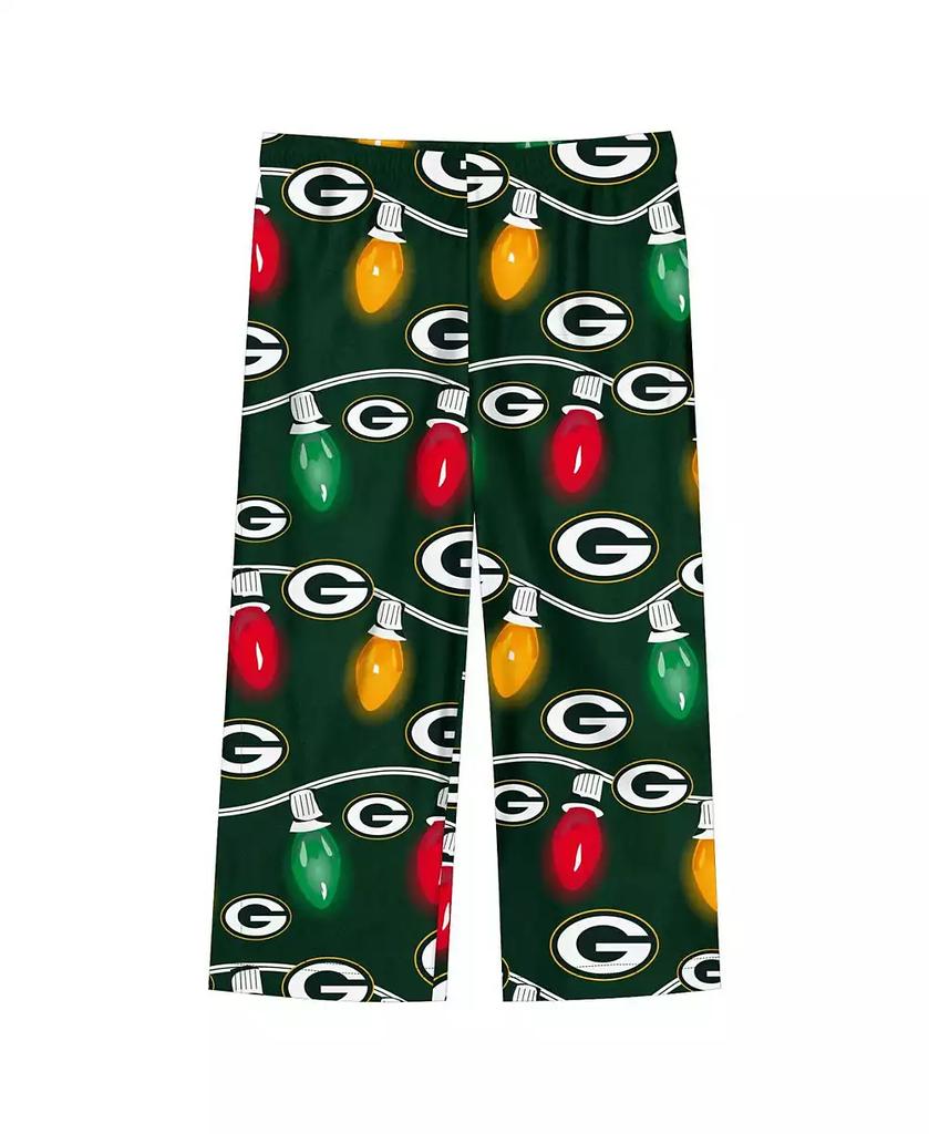 Outerstuff Preschool Green Bay Packers Two-Piece Garland Holiday Long Sleeve Pajama Set