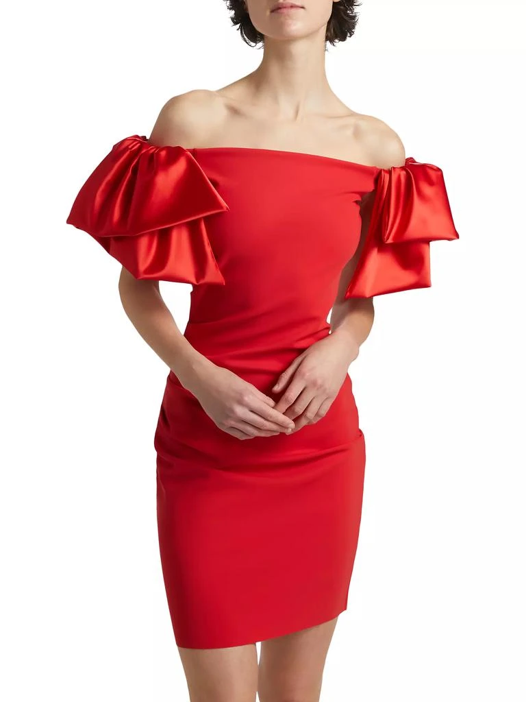 Chiara Boni Ocura Satin Off-the-Shoulder Minidress 3