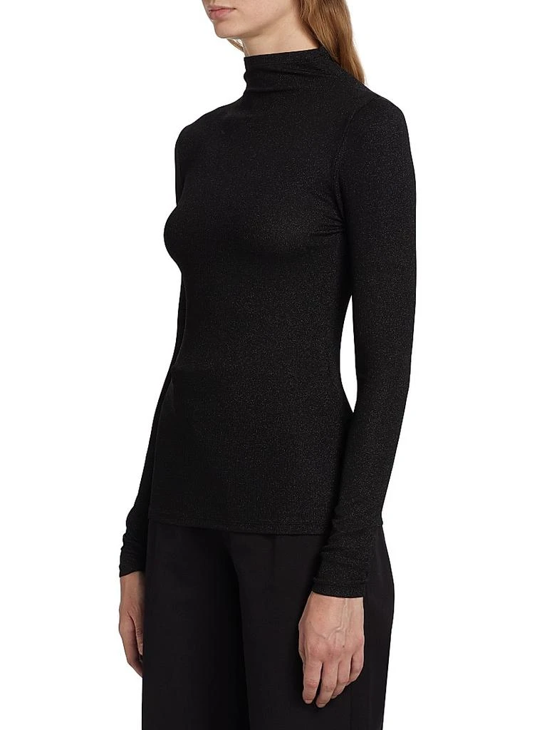 FRAME Metallic Turtleneck Top 4