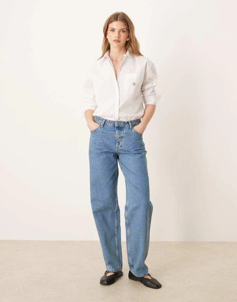 Calvin Klein Calvin Klein Jeans oversized shirt in white 4