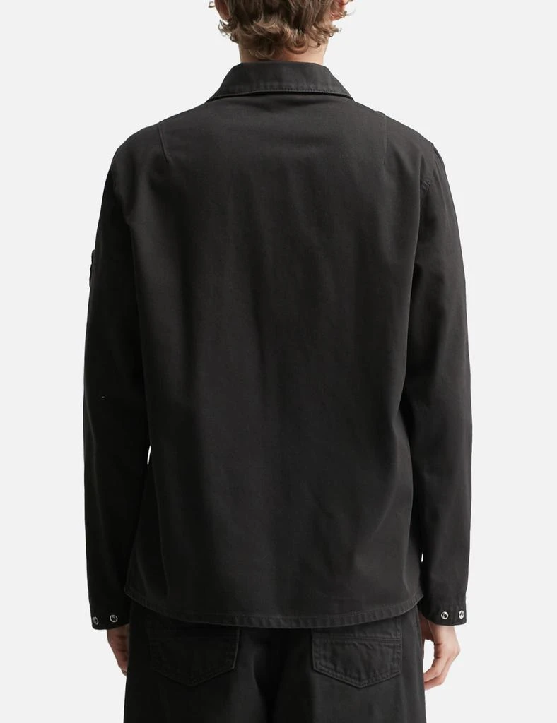 Stone Island Garment Dyed Denim Zip-Up Overshirt 4