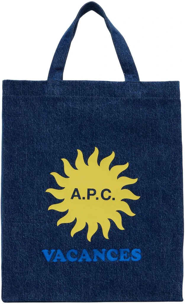A.P.C. Navy Lou Mini Vacances Tote 1