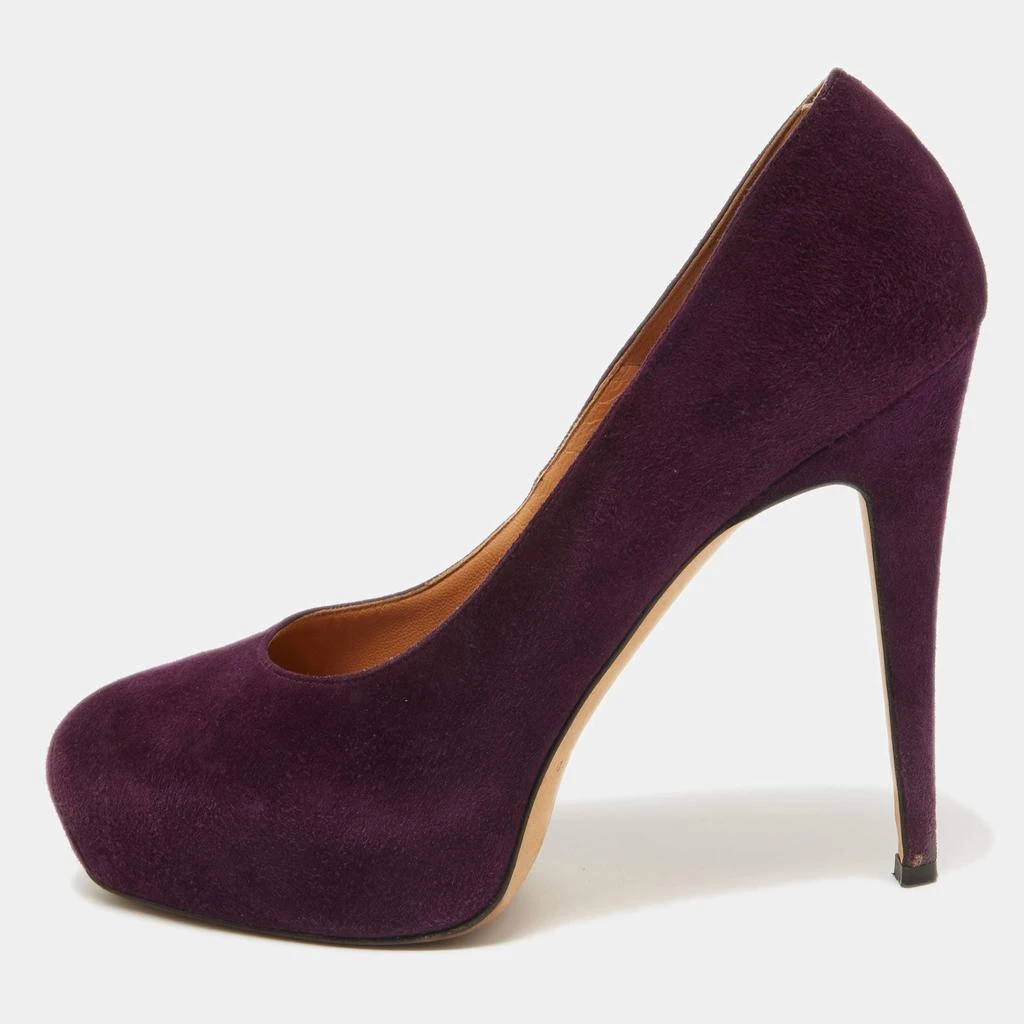 Brian Atwood Brian Atwood Purple Suede Maniac Platform Pumps Size 38.5 1