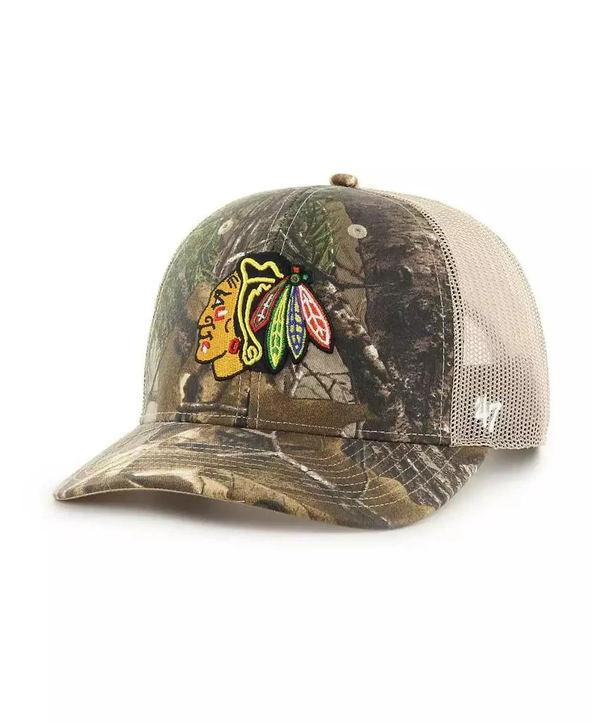 47 Brand Men's Realtree Camo Chicago Blackhawks Logo Trucker Adjustable Hat 1