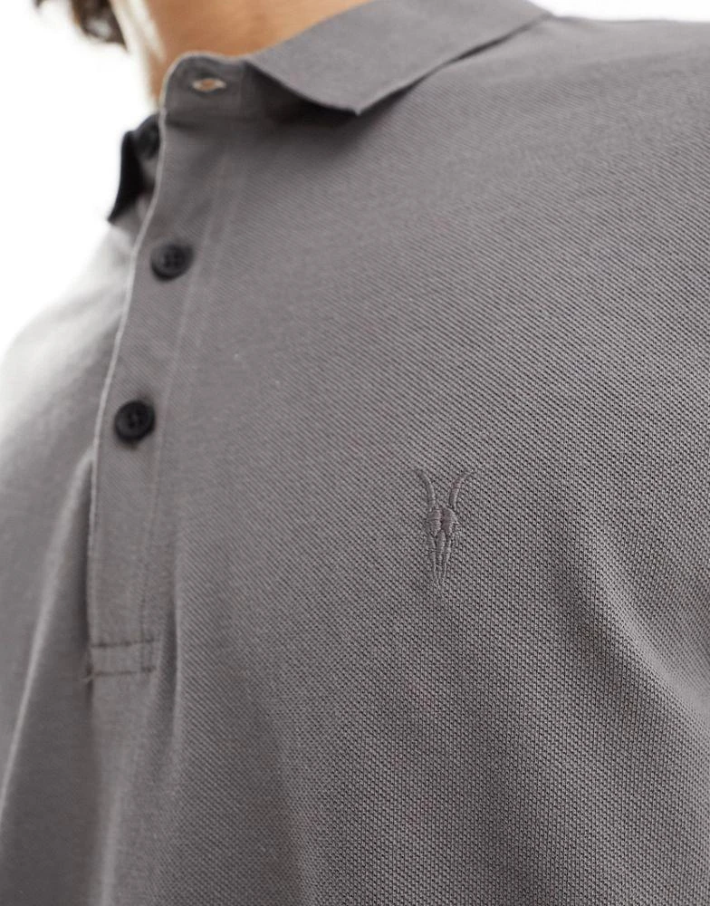 ALL SAINTS AllSaints Reform polo shirt in ash grey 2