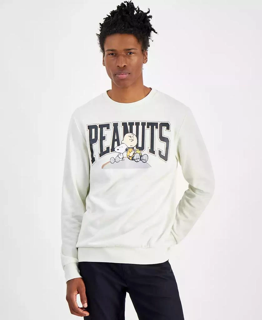 Hybrid Men's Peanuts Hilltop Regular-Fit Printed Fleece Sweatshirt 1