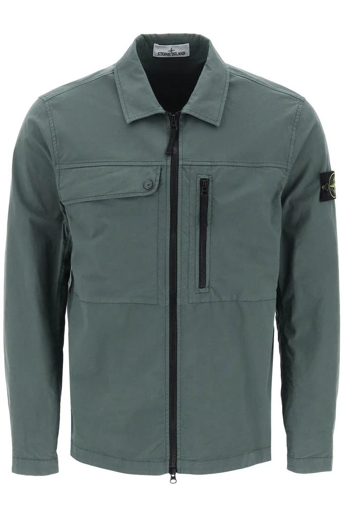 STONE ISLAND supima cotton twill stretch-tc overshirt 1