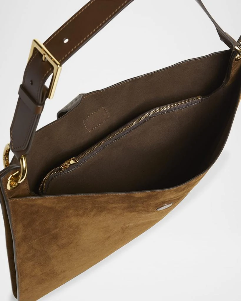Tom Ford Tara Large Crossbody Bag in Suede and Leather 4