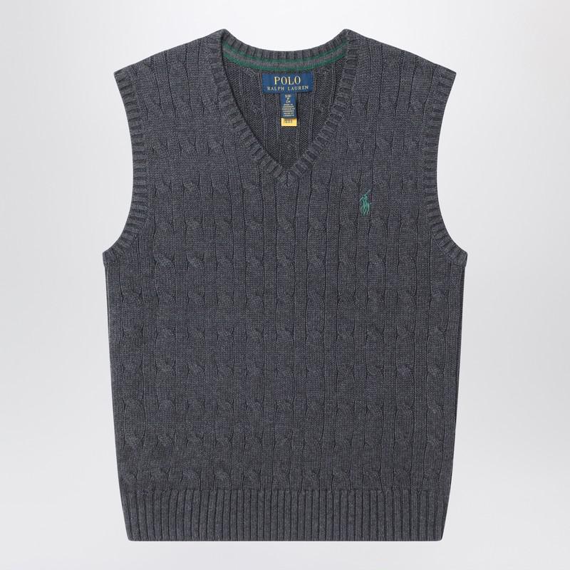 Ralph Lauren Grey cable-knit cotton vest
