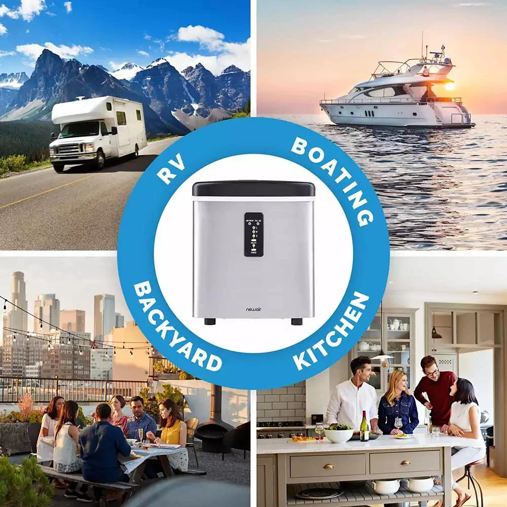 Newair Countertop Ice Maker, 28 lbs. of Ice a Day, 3 Ice Sizes, BPA-Free Parts 9